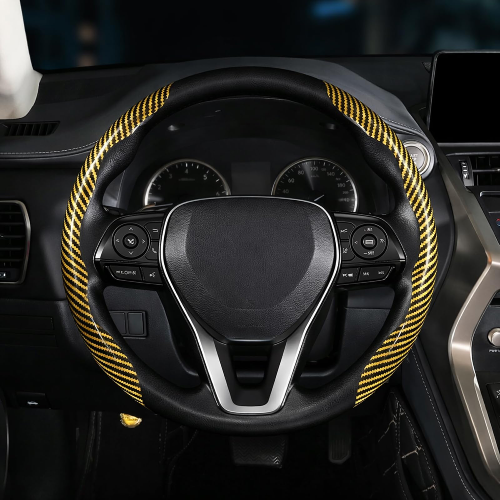 Funda Volante para Scenic E-Tech 2024-2026 (Negro 2PCS 2PCS/Amarillo)