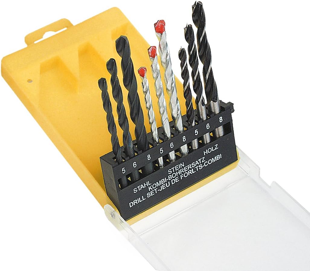 Mannesmann COMBI DRILL BIT SET 9 Pieces In Pl. Kas., M 520 Combi.