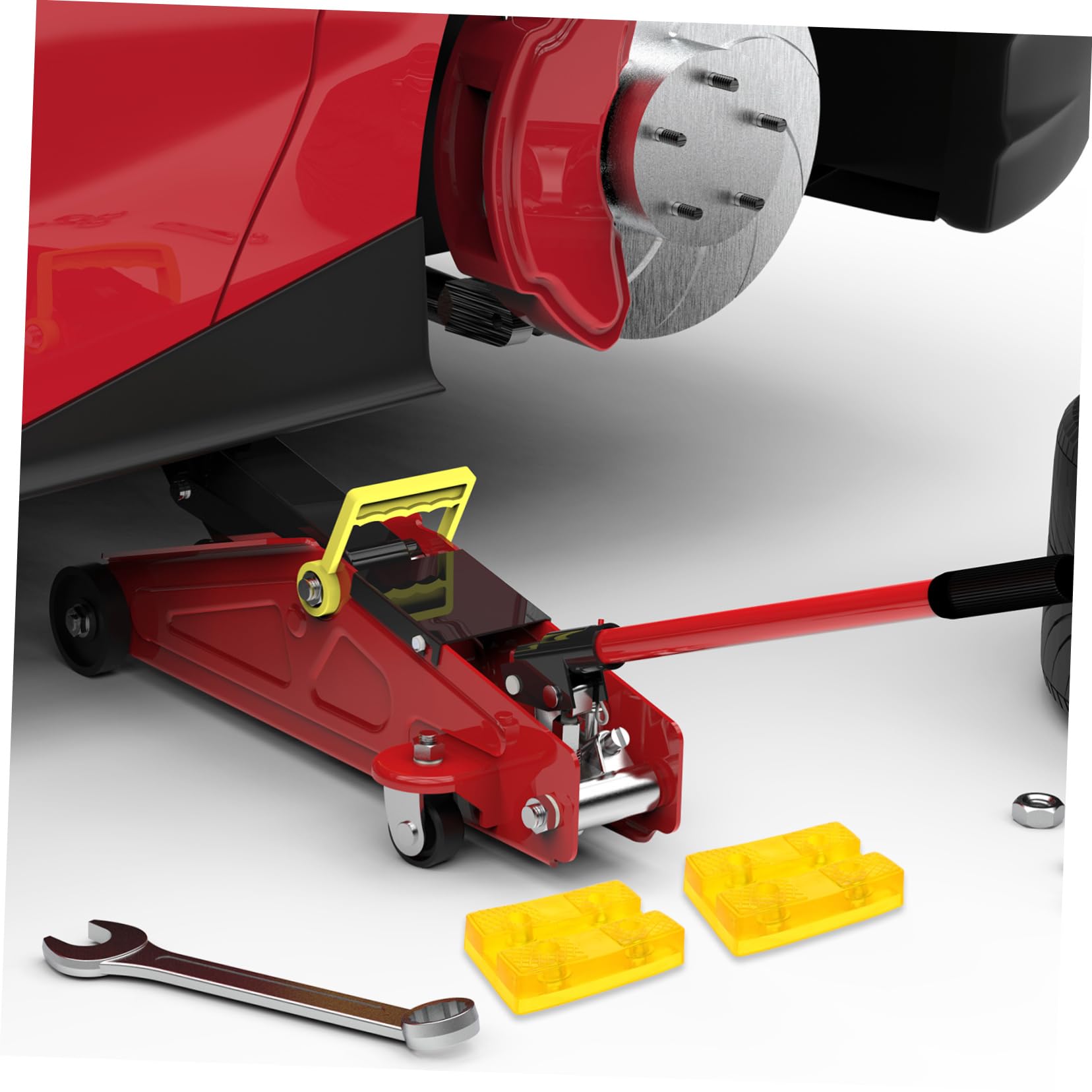 MUCKLILY Hydraulic Jack Pads Set of 4 Universal Rubber Jack Pad Adapters for Rvs Stabilizer Pads High Compression Resistance