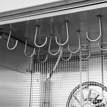 Food Dehydrator Machine, 800W Stainless Steel Meat Dehydrator with LED Control, Meat Curing Chamber with 12 Hooks 86-176F Temp Control and 24H Timer for Jerky, Fruit, Vegetable
