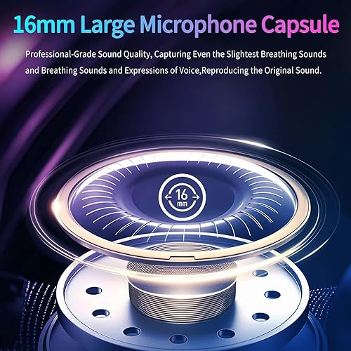 Miniatura 4 de Micrófono USB para PC  Micrófono para juegos de computadora con iluminación RGB para PS 4 y 5, mezcla de audio dual, silencio, salida de