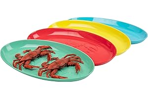 Mind Reader Lobster Plates: Fine Melamine Serving Platter for Seafood Connoisseurs