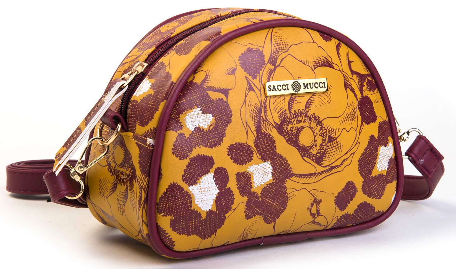 SACCI MUCCIWomen's Sling Bag or Women's Cross-body Bags - Anemone Leopard (Mustered)