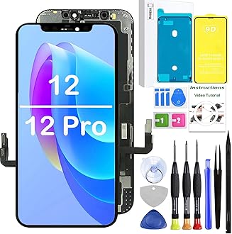 LEAFE for iPhone 12/12 Pro Screen Replacement,Full HD LCD Screen Assembly,Compatible with iPhone 12/12 Pro Screen Replacement 6.1 inch with Screen Protector and Repair Tools (6.1 inch-12/12 Pro)