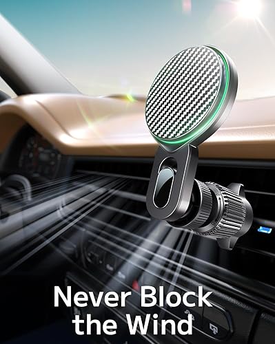 Miniatura 2 de Qifutan Cargador de montaje de coche Magsafe de 15 W, sin bloqueo de ventilación de aire, cargador inalámbrico para automóvil, accesorios