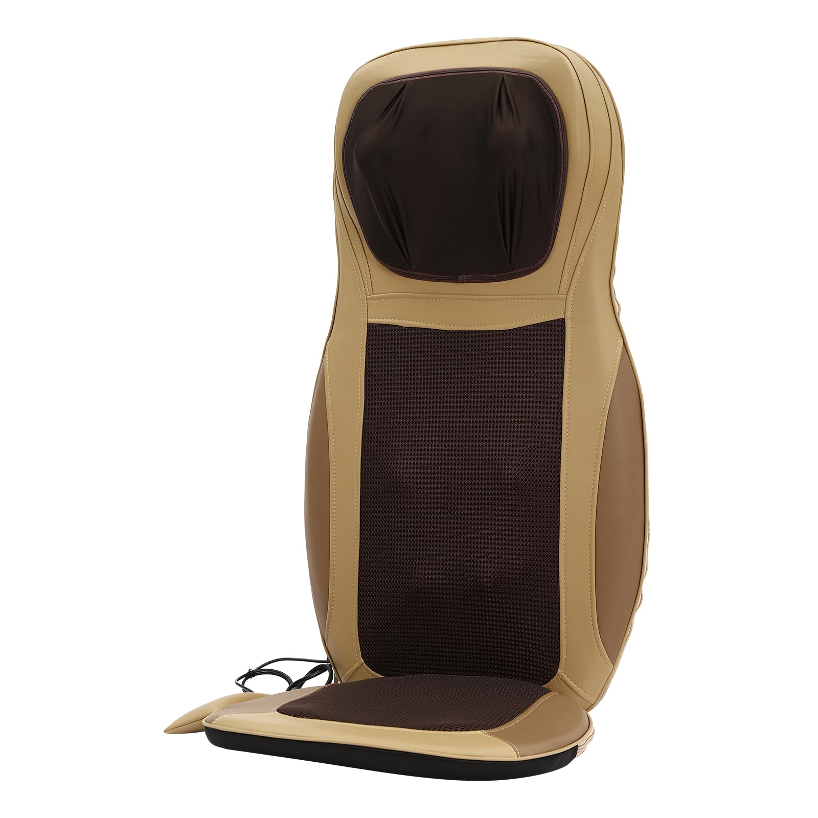 Shiatsu Massagesitzauflage mit Wärmefunktion, Ganzkörper Massagematte Knet, Vibrations & Luftkompression Nacken, Rücken & Gesäß, Nassage-Kissen für Damen, Herren