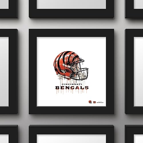 Miniatura 6 de Trends International Gallery Pops NFL Cincinnati Bengals - Lienzo decorativo para pared con casco de goteo, versión sin marco, 12 x 12 pulgadas,