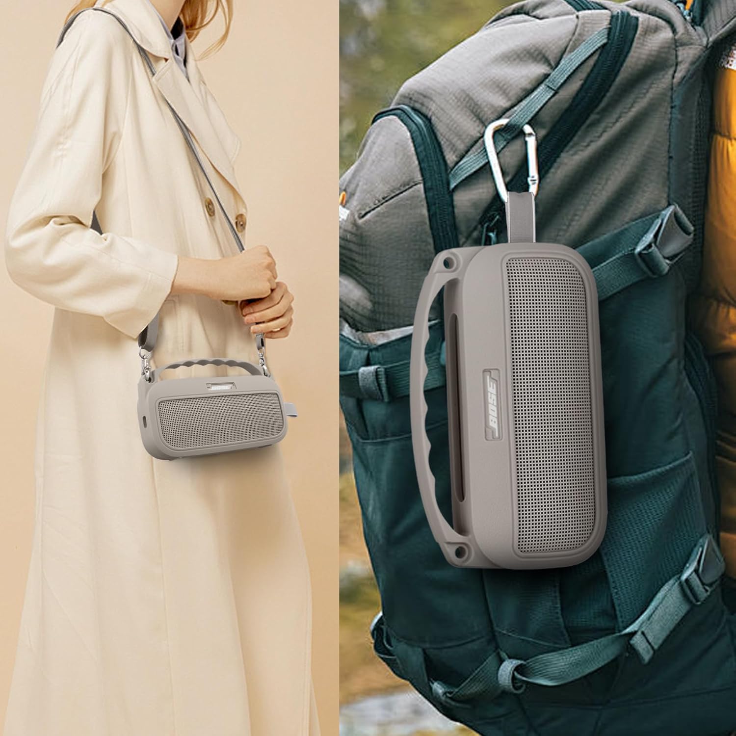 co2CREA Soft Silicone Case Replacement for Bose New SoundLink Flex 2nd Gen Bluetooth Portable Speaker (Silicone Case, Sandstone Case) - Image 8