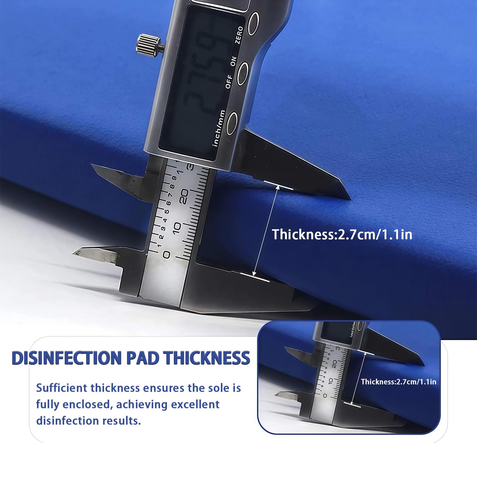 Alfombrilla desinfectante para zapatos, desinfectante para uso en interiores y exteriores, ideal para hospitales, laboratorios y cría de animales