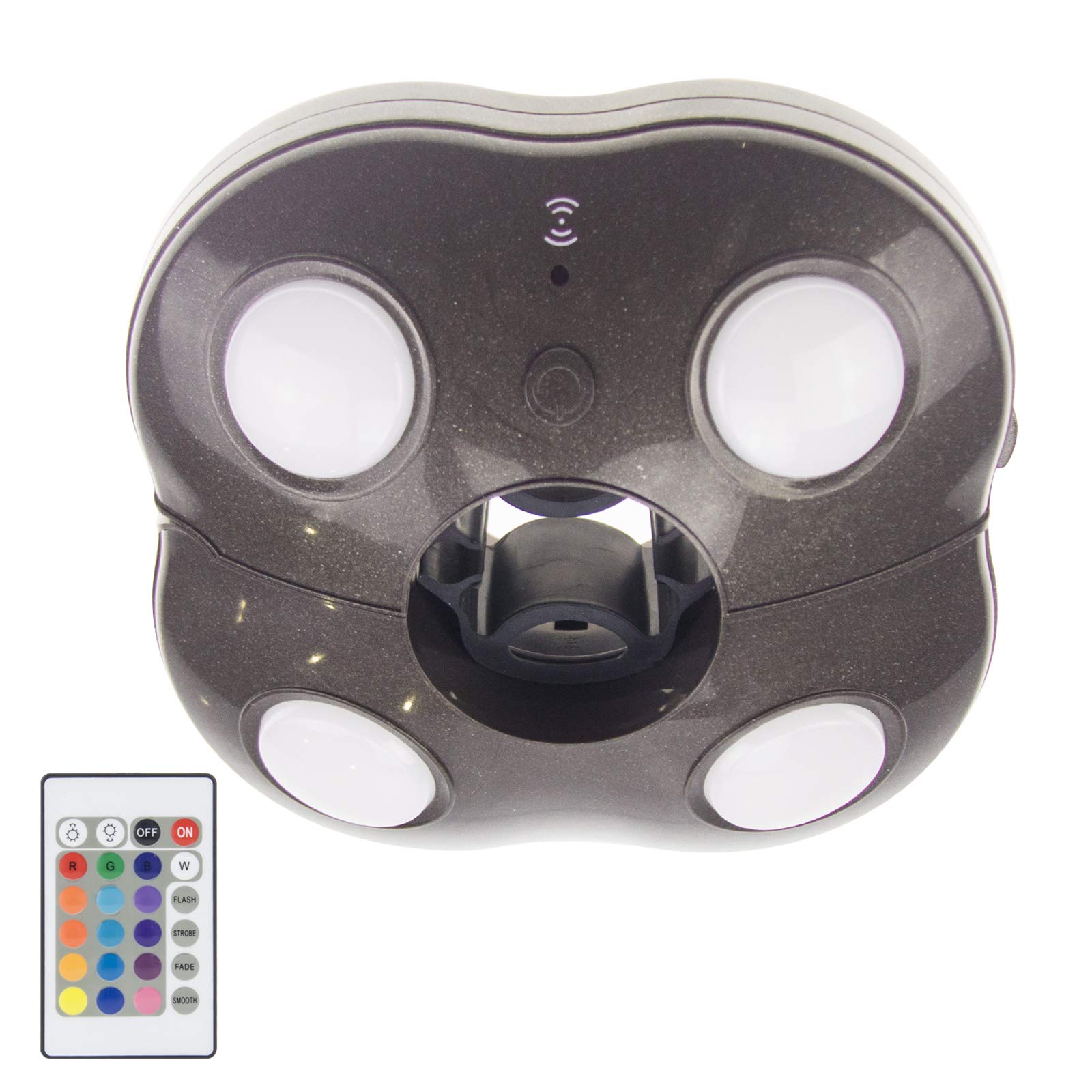 Amazon Com Honwell Patio Umbrella Light Outdoor Wireless Battery Operated Led Table Umbrella Lights With Remote 16 Color Changing Outside Umbrella Pole Light Camping Lights For Umbrellas Brown Home Improvement
