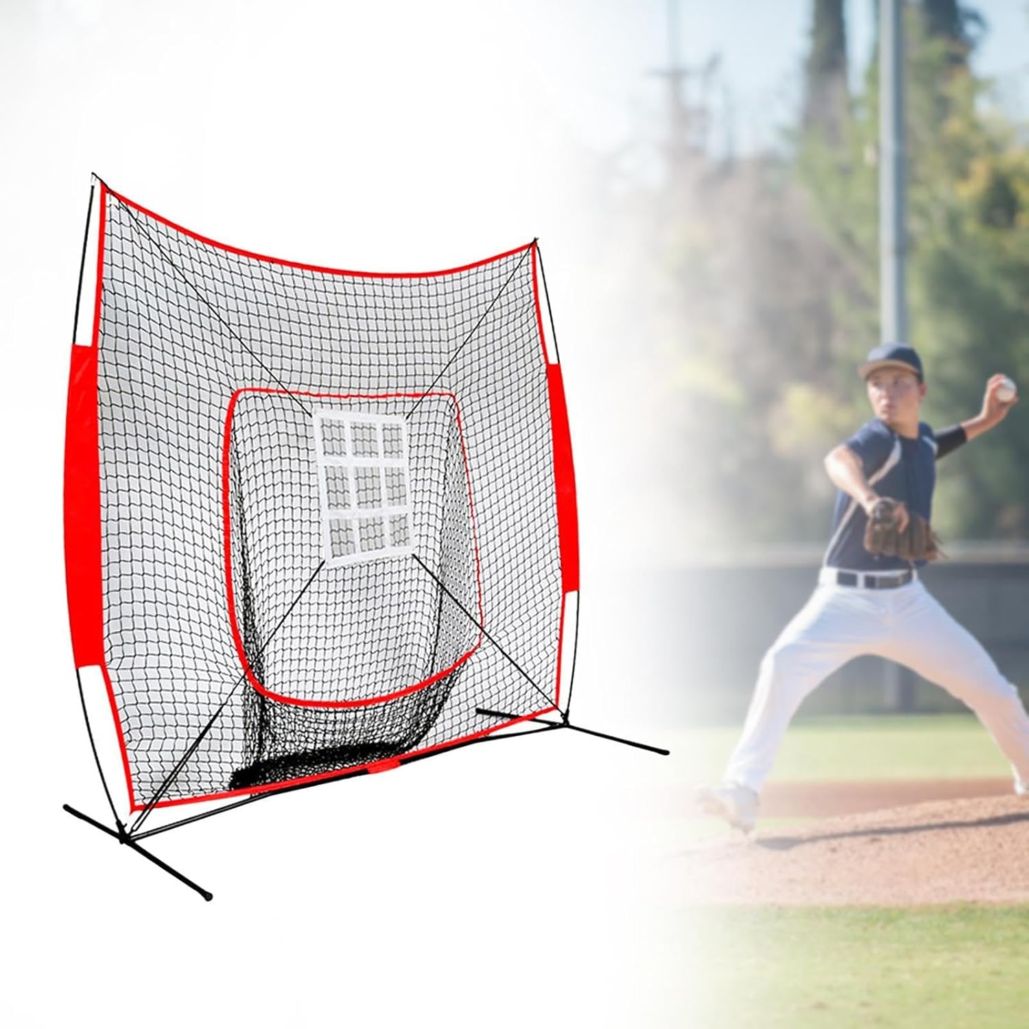 ZETT(ゼット) 野球 練習用品 ネット ピッチングマシン前/防球/ティー
