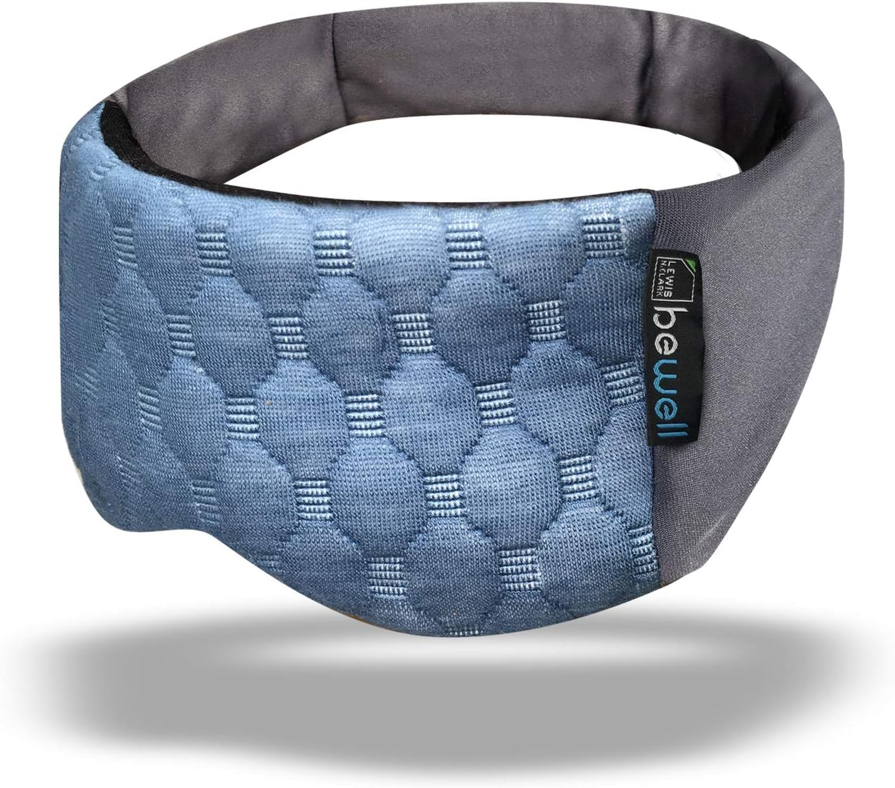 Lewis N. Clark Big Wrap Eye Mask to Block Light for Travel, Sleep Aid for Airplane, Hotel, Airport, Insomnia + Headache Relief, Blue
