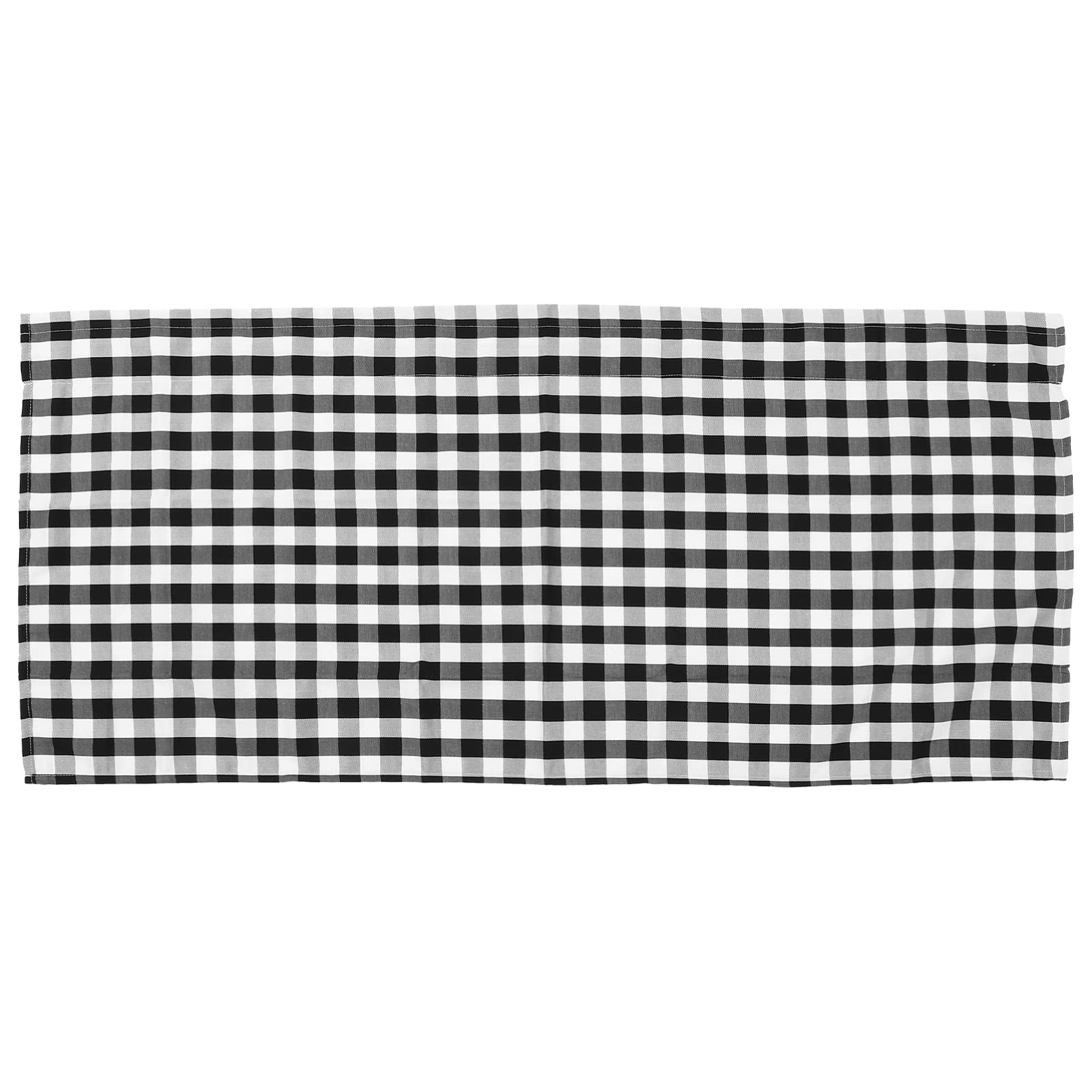 Cantonnière de cuisine en polyester à carreaux noir et blanc FOMIYES pour fenêtre