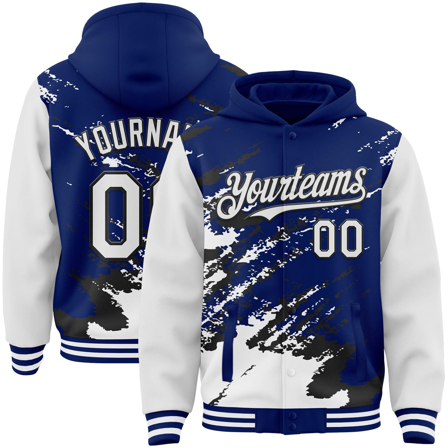 Custom Baseball Team Hooded Jacket Personalized Novelty Varsity Jackets Bomber Jerseys for Men Women Boys Girls