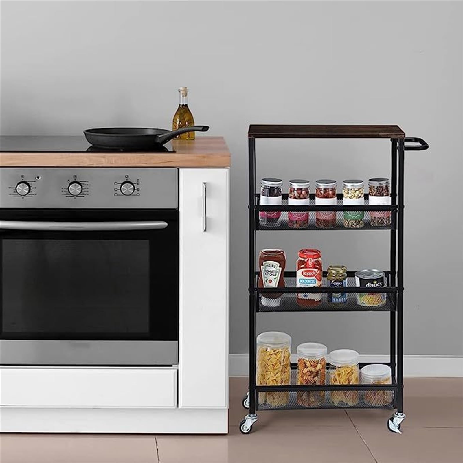 Cocina Scaffale Da Cucina, For La Casa, Piccolo Carrello Multistrato Pavimento A , Portaoggetti Multifunzionale For Verdure Estante de almacenamiento