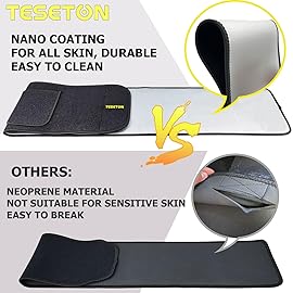 TESETON Plus Size Waist Trainer for Men Women, Waist Trimmer for Men Women, Sweat Belt Plus Size, Wraps for Belly Fat, Sauna Stomach Sweat Band Sport Fitness 01 Black XL