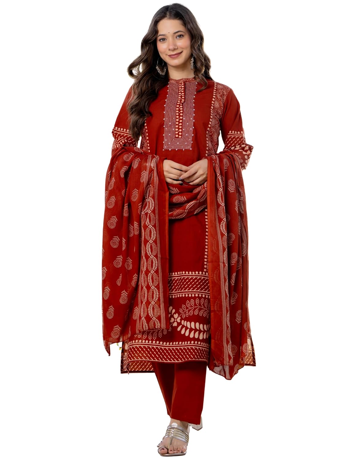 Amayra Women's Pure Cotton Straight Kurta Set with Palazzo Pants & Dupatta|Ethnic wear|Kurta Set for Women - Review, Price and Buying Guide