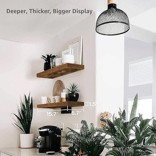 Vista 119 de QEEIG Estantes flotantes para pared de 23.6 pulgadas de largo, estante montado en la pared, baño, cocina, sala de estar, dormitorio, granja, B.
