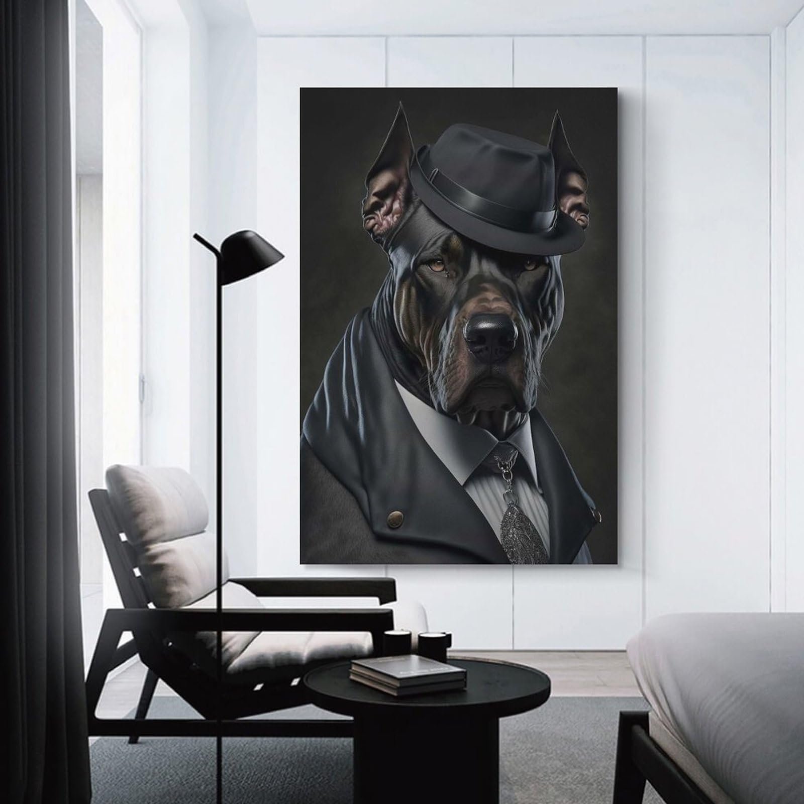 Junmoney The Bodyguard Canvas Wall Decor 20x30inch(50x75cm), for Entrance Walls, Hall Decor Or Foyers, Wall Decor to Refresh Empty Corners