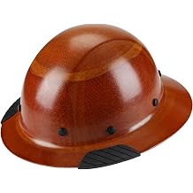 Fiberglass Hard Hat Phenolic Resin Safety Helmet with Suspension Lamp Bracket and Cord Holder for Men Women Construction Workers, Radiant Heat Loads up to 350f