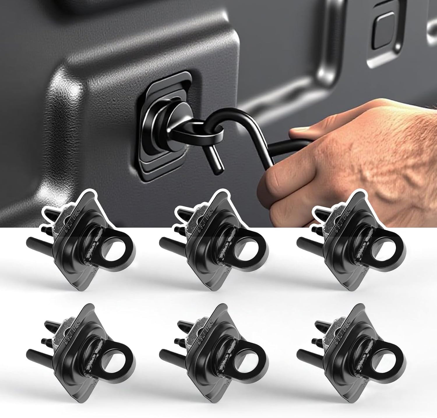 6PCS Tie Down Anchors fit for 2014-2025 2026 Chevy Silverado＆GMC Sierra 1500 2500 3500, 2015-2024 Colorado＆Canyon Truck Bed Tie Downs for Car Replacement #23146899 Automotive Accessories