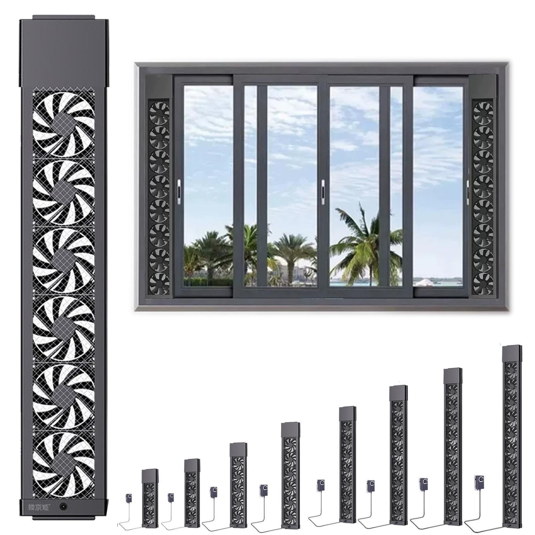 Genérico Extractor de Ventana Telescópico, Ventilador de Ventana Retráctil