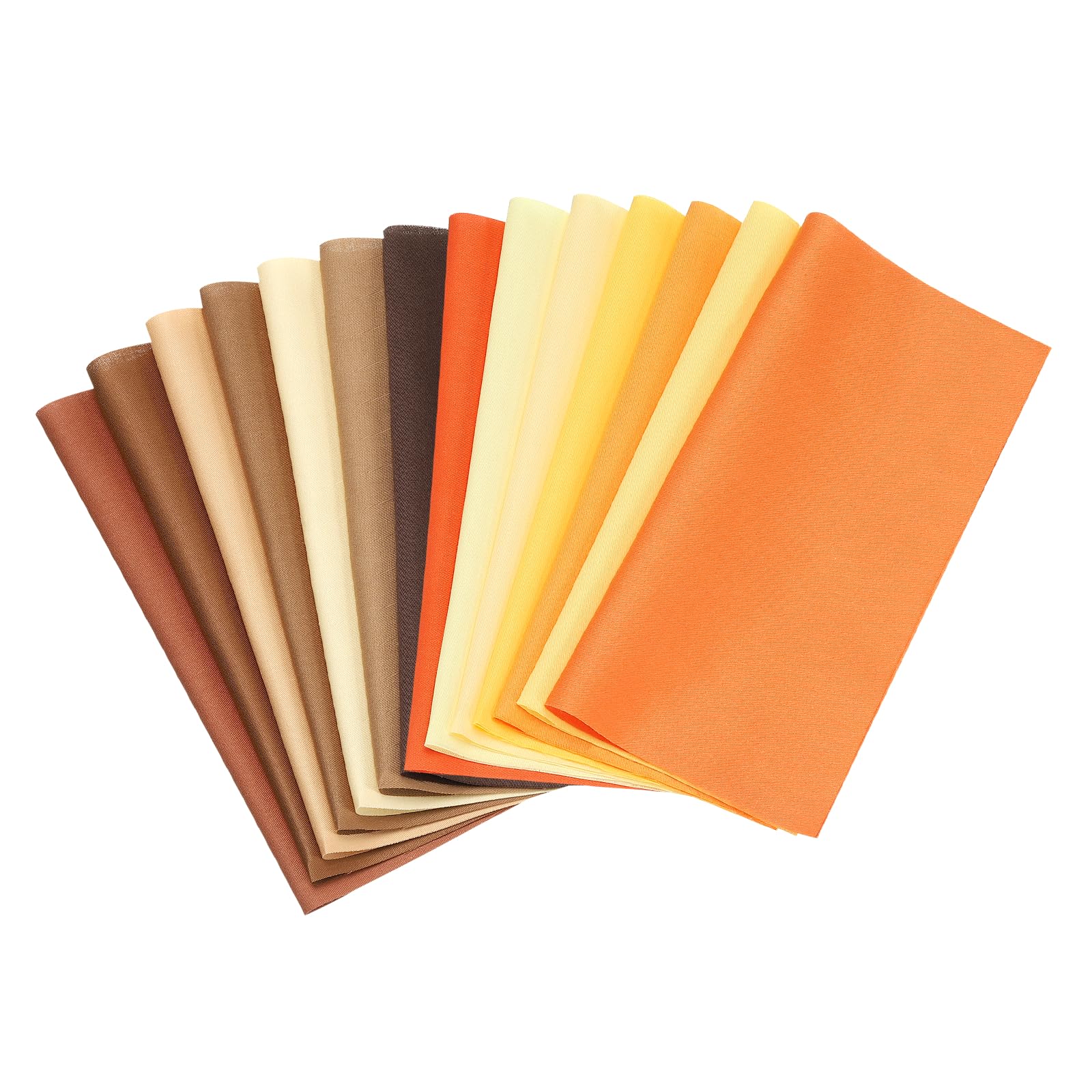 PATIKIL Cotton Fabric Bundles 14 Pcs 10x10In Fat Quarter Coffee Orange