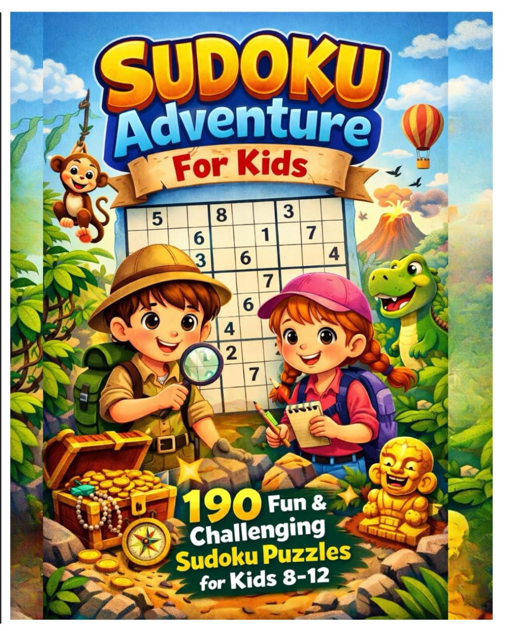 Sudoku Adventures For Kids: 190 Fun & Challenging Sudoku Puzzles for Kids Ages 8–12