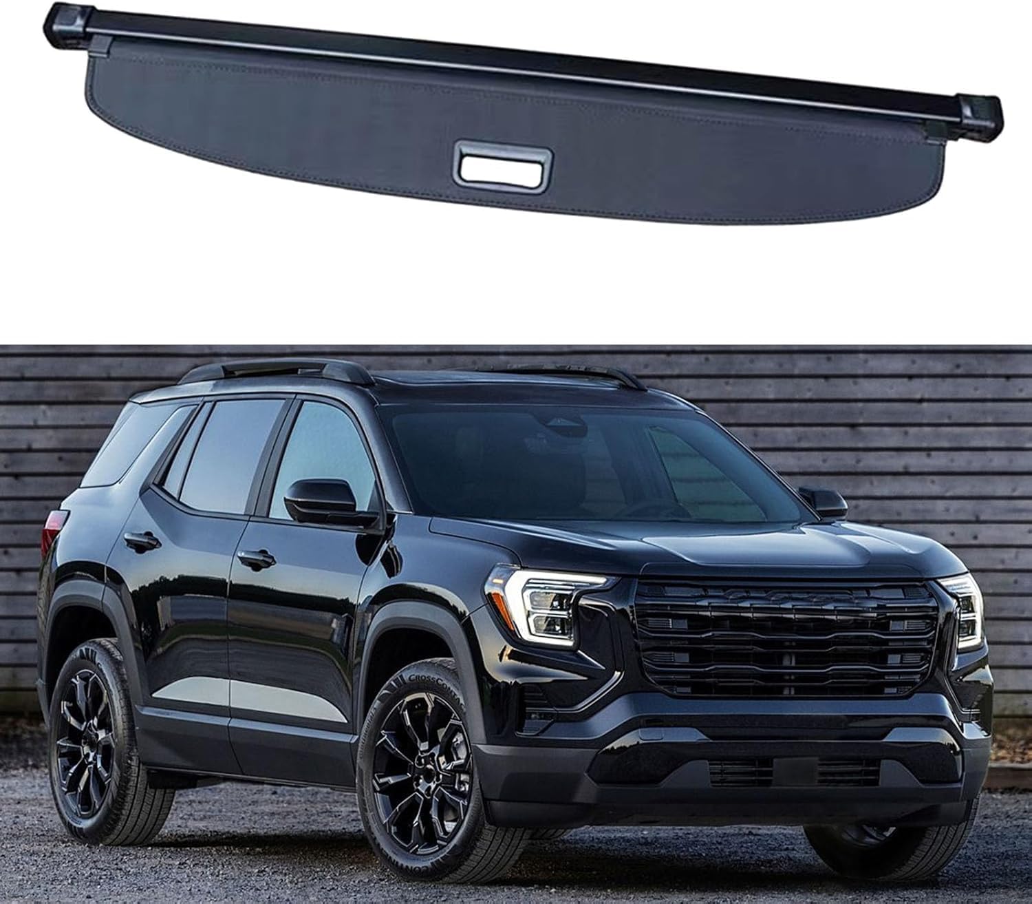 Voiture Étagère Coffre Arrière Rétractable pour GMC Terrain 2018-2023, Cache Bagages Housse Colis Cargo Rideau Bouclier Sécurité