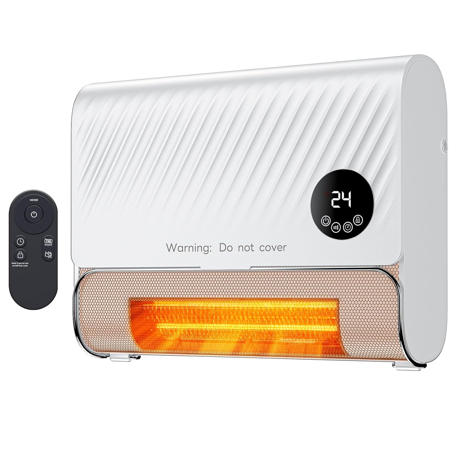 Sweetcrispy Smart Wall Heater 1500W Fast Heating Electric Space Heater for Indoor Use Wall Mounted Panel Heater with