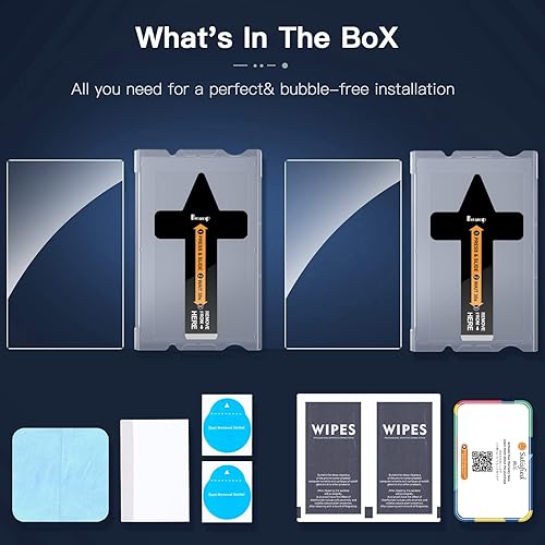 Miniatura 7 de Benazcap Paquete de 2 Protectores de pantalla de cubierta de vapor protector templado Ultra HD antiarañazos protector de vidrio de dureza 9H de alta