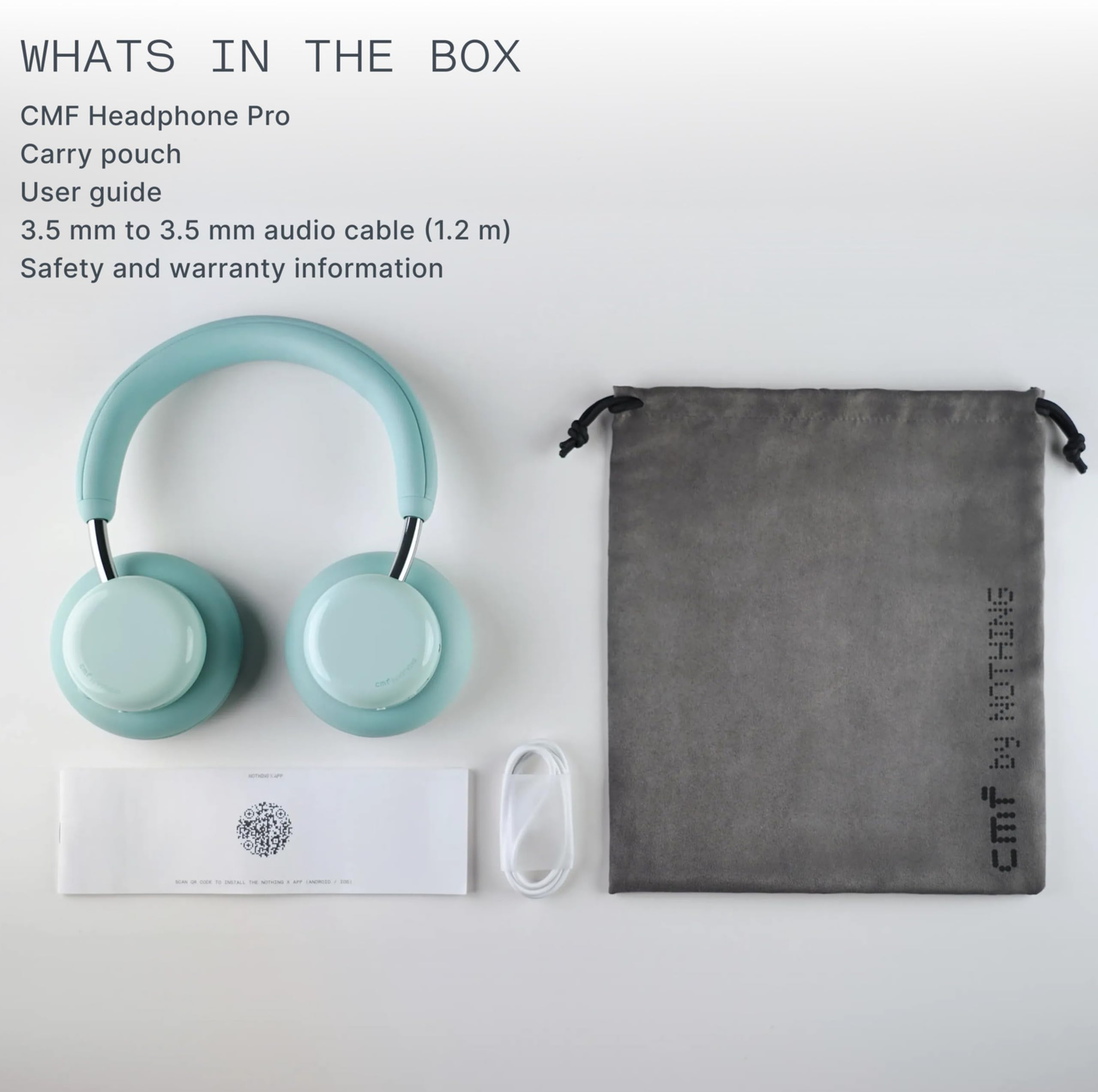 CMF BY Nothing Headphone Pro, Hi-Res+LDAC|100hrs Playback|40dB ANC|5min=8hrs Charge|40mm Driver Bluetooth & Wired (Light Green, On The Ear) — Amazon image 11