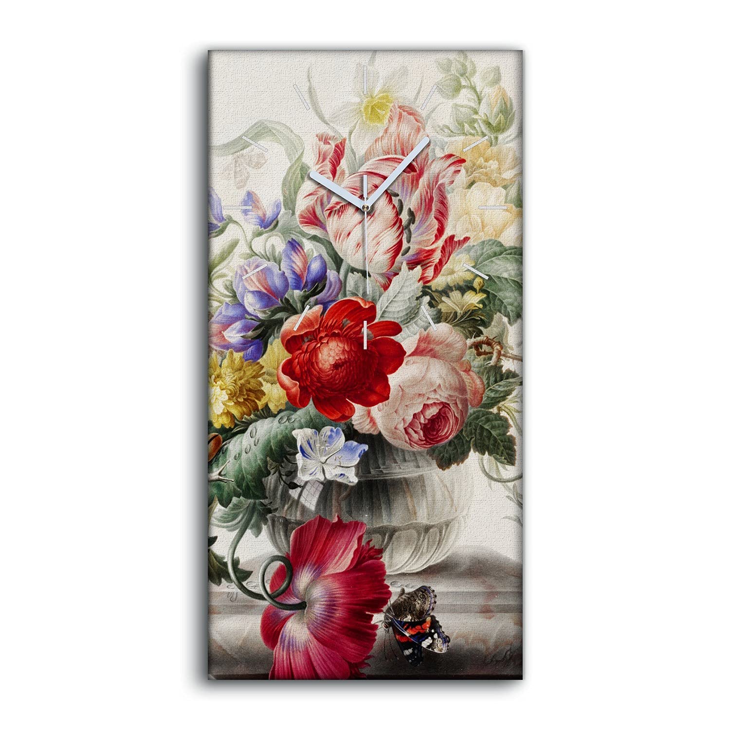 Horloge sur Toile Plantes pour une Ambiance de Chambre Zen et Silencieuse