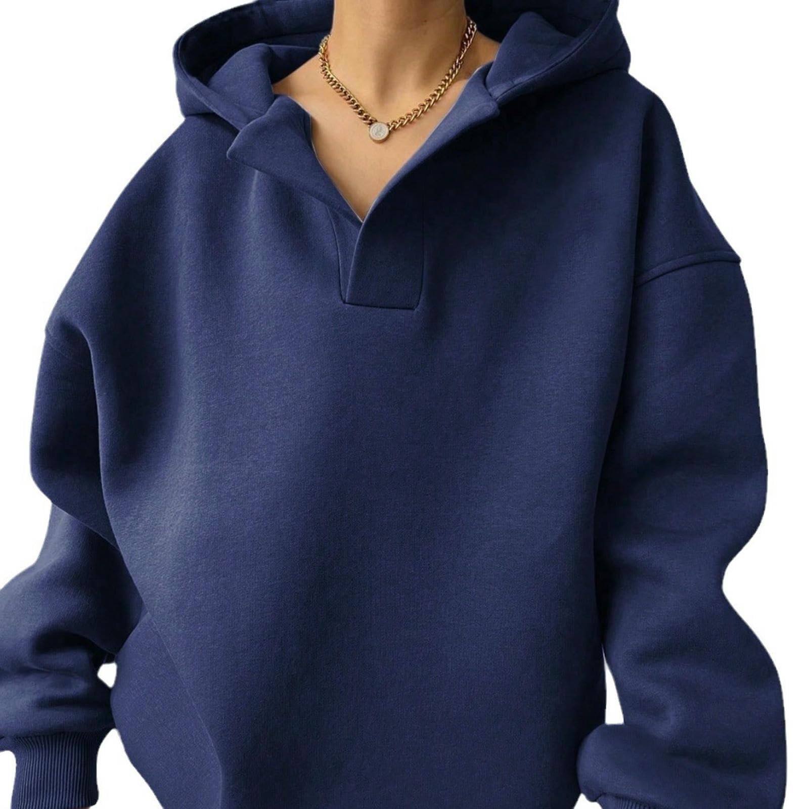 Bluza damska damska, ponadwymiarowa, granatowa, XL