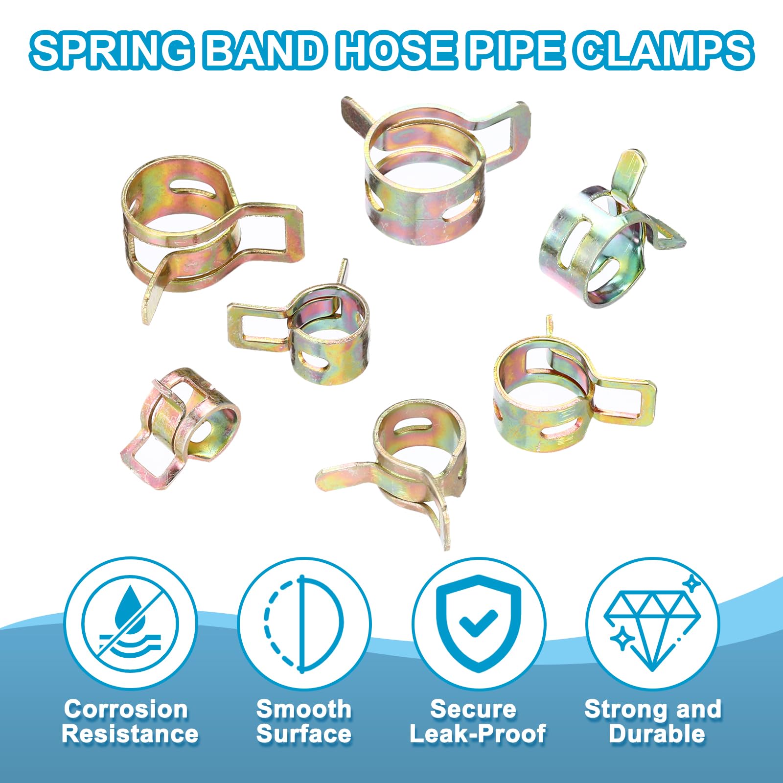 PATIKIL Spring Band Hose Clamps for 8.5-9.2mm OD Hose - Image 4