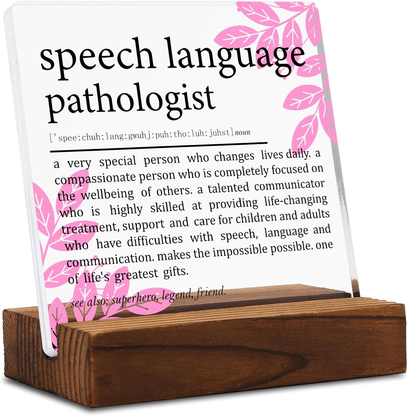 Speech Therapist Gifts for Men Women, Speech Language Pathologist Definition Clear