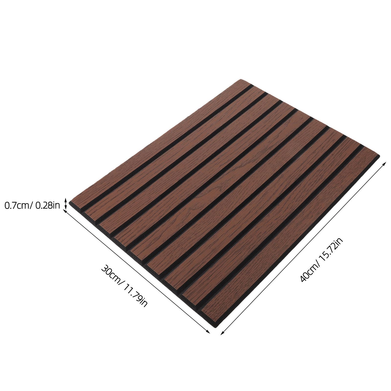 MAGICLULU Pannello Fonoassorbente 30x40cm in Poliestere 8 Pezzi Marrone Superficie a Righe, Riduzione Rumore e Camuffamento Imperfezioni, per Casa e Soggiorno