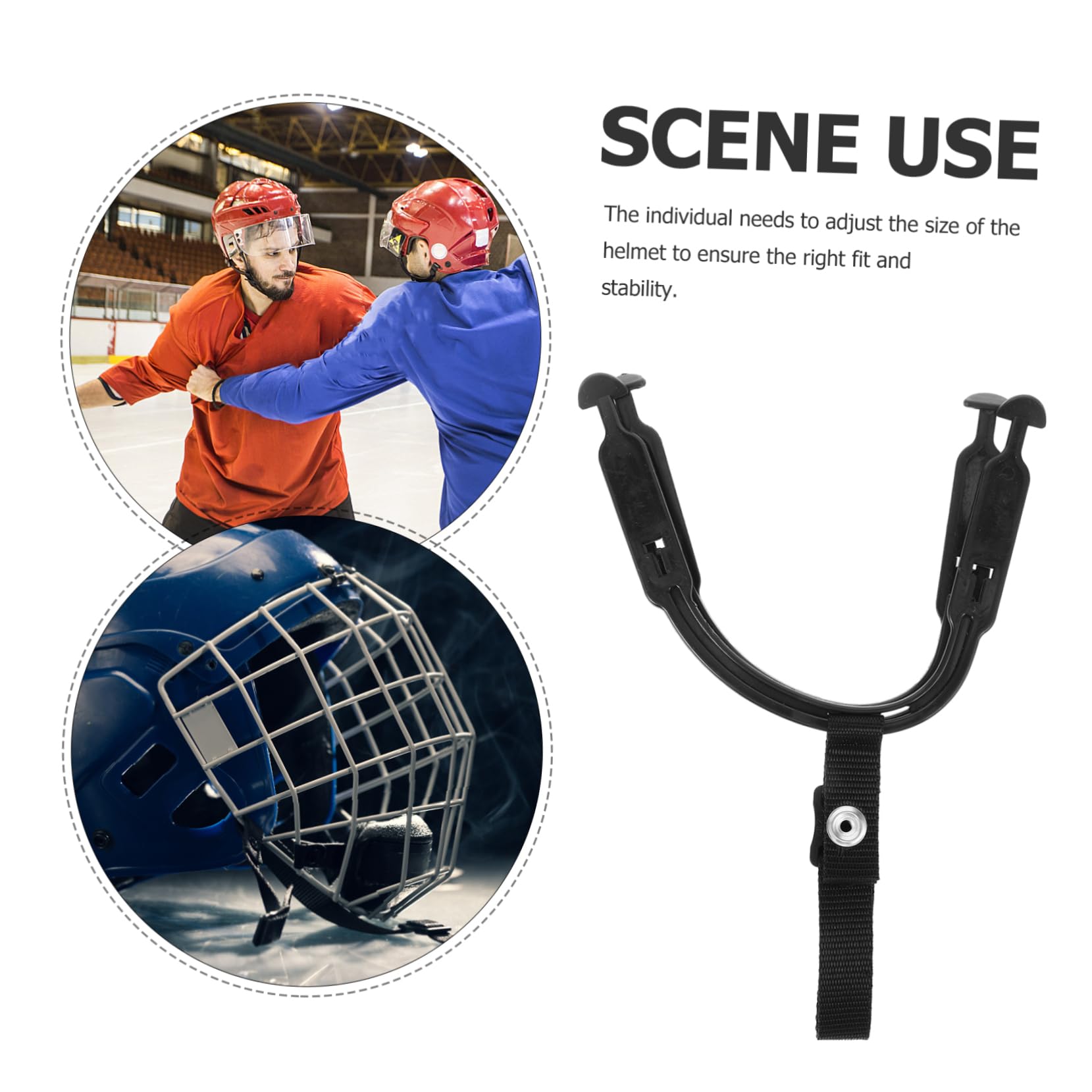 BESPORTBLE 4 Set Casco Sottogola Poliestere Hockey Sottogola Hockey Accessorio Kit Di Riparazione Casco Parti Del Casco Sottogola Per Casco Da Sotto Il Mento Cinghia Per