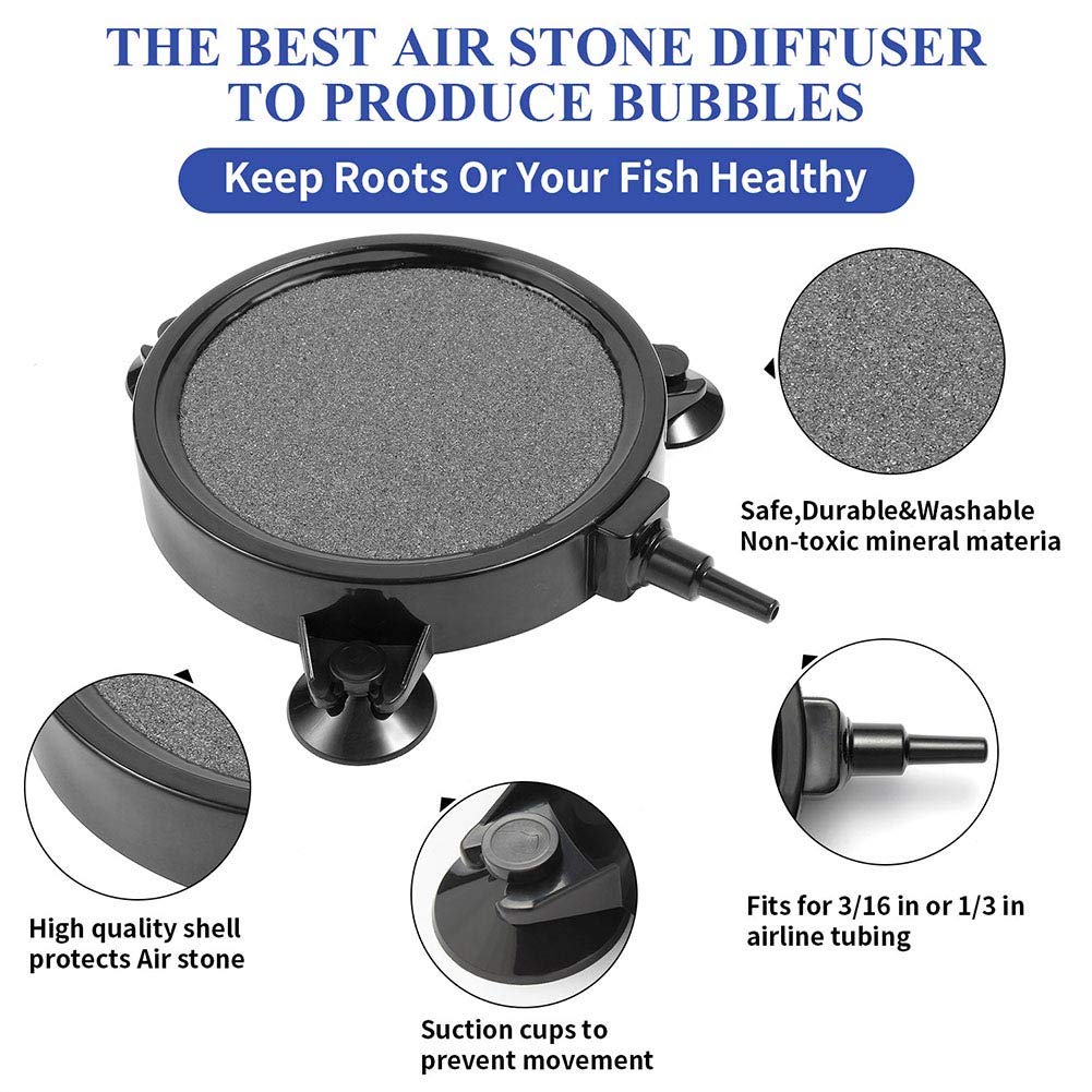 Vanace Air Stone 10,7 cm per acquari idroponici acquario piante pompa ad aria diffusore gorgogliatore