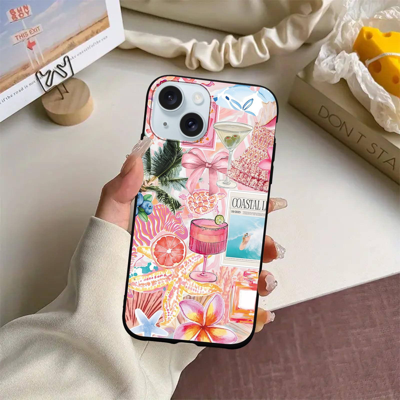 Amazon.com: Zrutru 2 Pack Preppy Pink Collage Phone Cases for iPhone 15 Case  Trending Collage Phone Case Shockproof Soft Silicone TPU Bumper Cover Phone  Case Funda for iPhone 15 6.1 Inch :