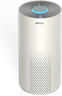 Afloia Air Purifier for Home Bedroom Large Room Up to 1076 Ft², 3-Stage Filter Air Purifiers for Bedroom, Remove Dander Pets Hair Pollen Mold Smoke, 7 Colors Light, Kilo Grey