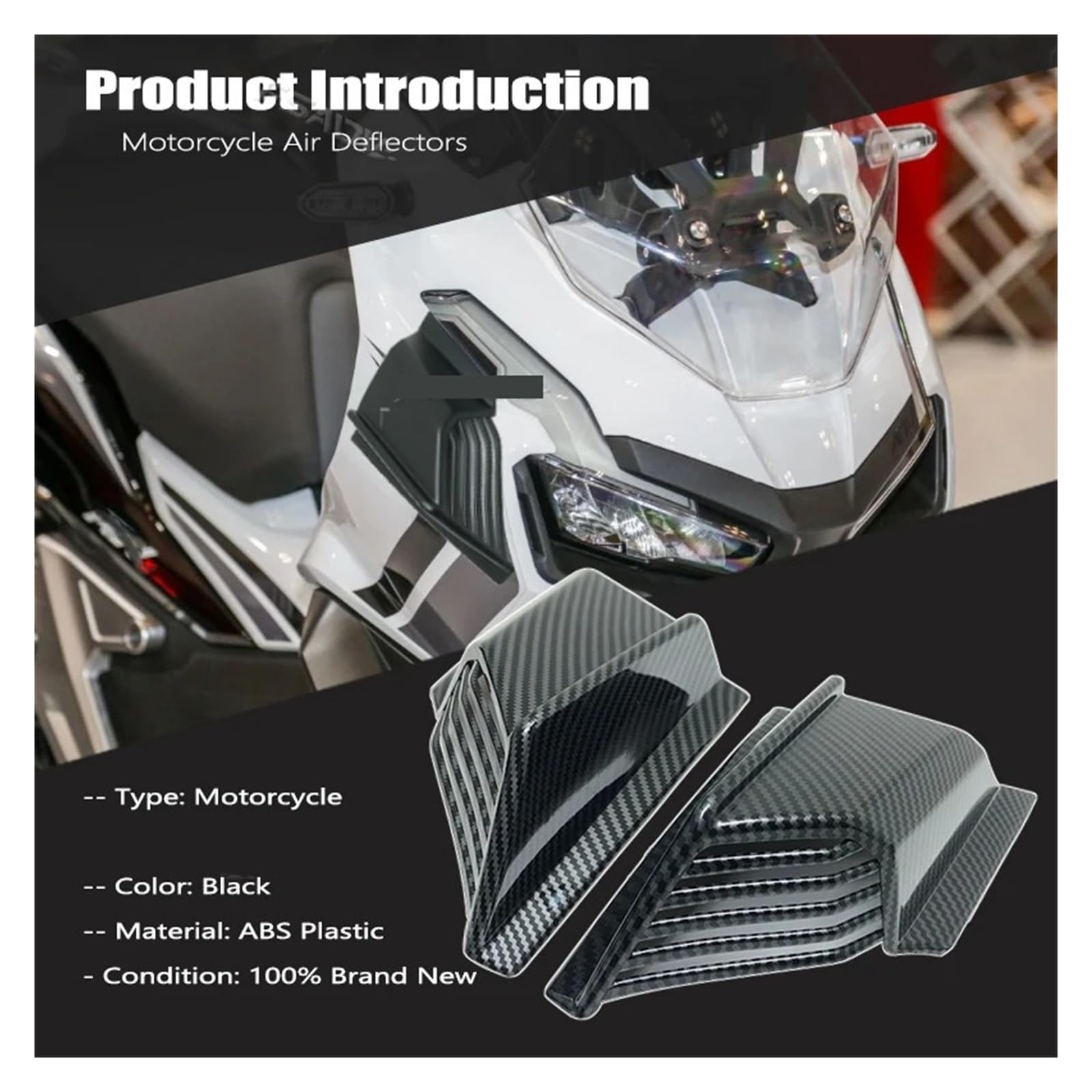 Wingletów Motocyklowych Pasuje do ADV150 ADV 150 2019-2023 Winglet motocykl przedni spoiler boczny Motocross skrzydło Protector osłona skrzydła Przednie Aerodynamiczne Winglety