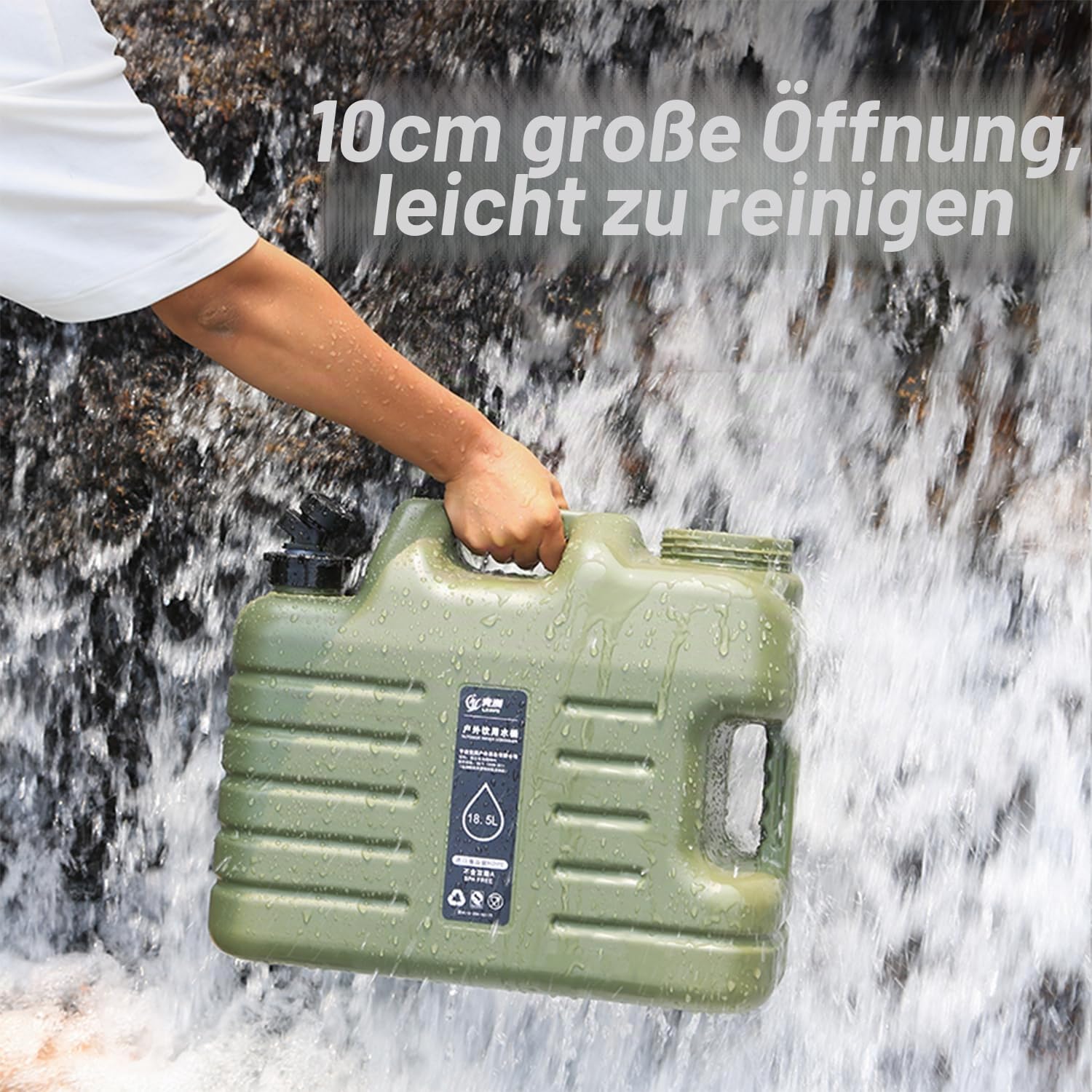 Cmaping Wasserbehälter, 11/12/18/25L Wasserbehälter mit Wasserhahn, tragbarer Wasserbehälter, Wasserspeicher für Outdoor, Camping, Angeln, Party, Van, Wohnmobil