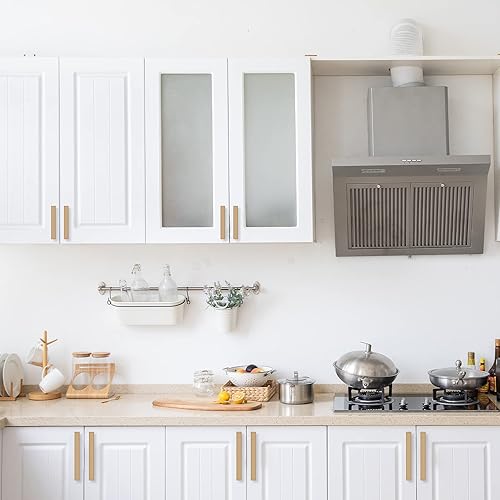 Miniatura 5 de Asidrama Paquete de 10 manijas de gabinete de cocina de bronce champán de 3.75 pulgadas (3.780 in), tiradores de gabinete, accesorios de gabinete de