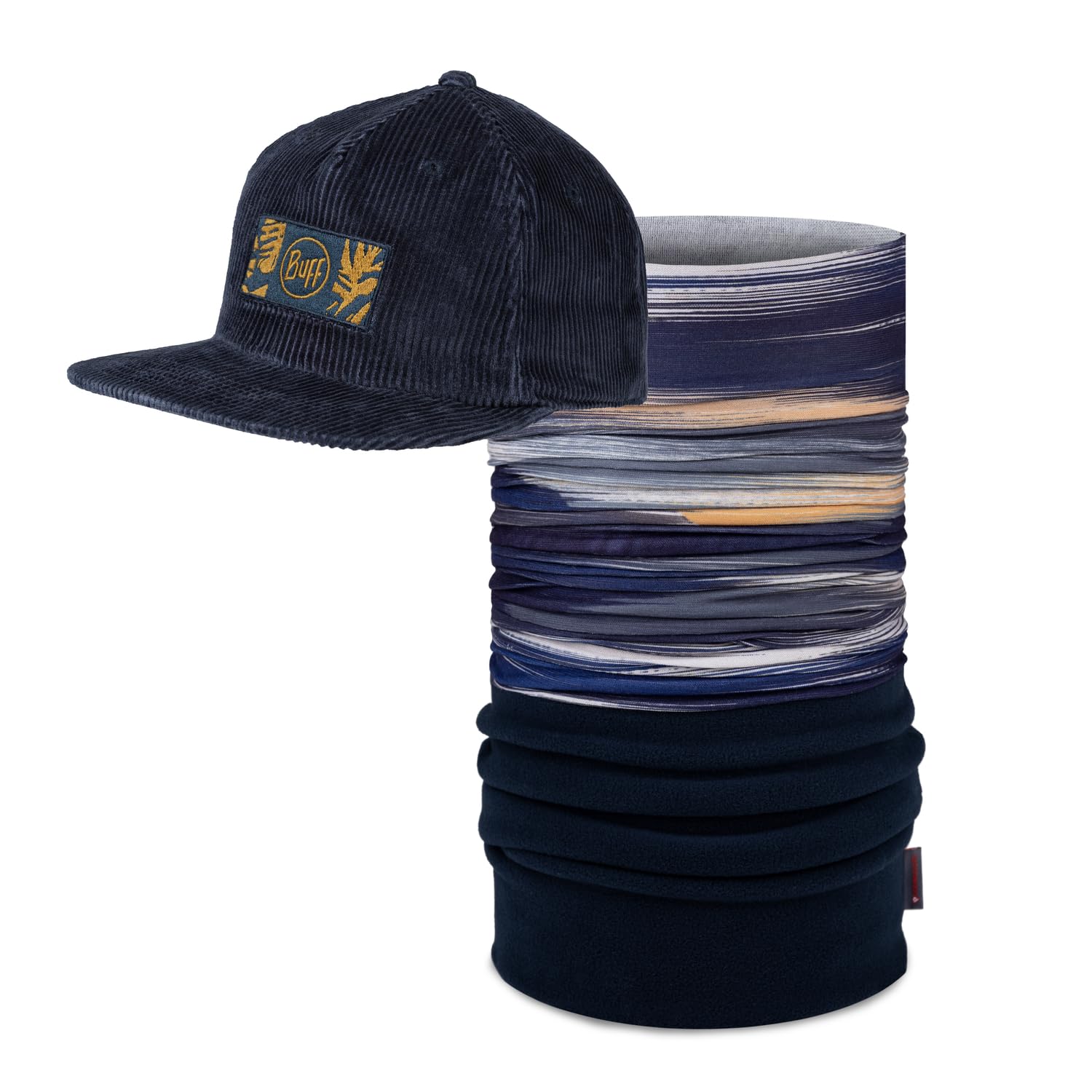 Dúo Pack BUFF® Senderismo Chill Trucker Gorra Dister Navy Negra y Braga de cuello Polar Arky Navy Talla única Adulto
