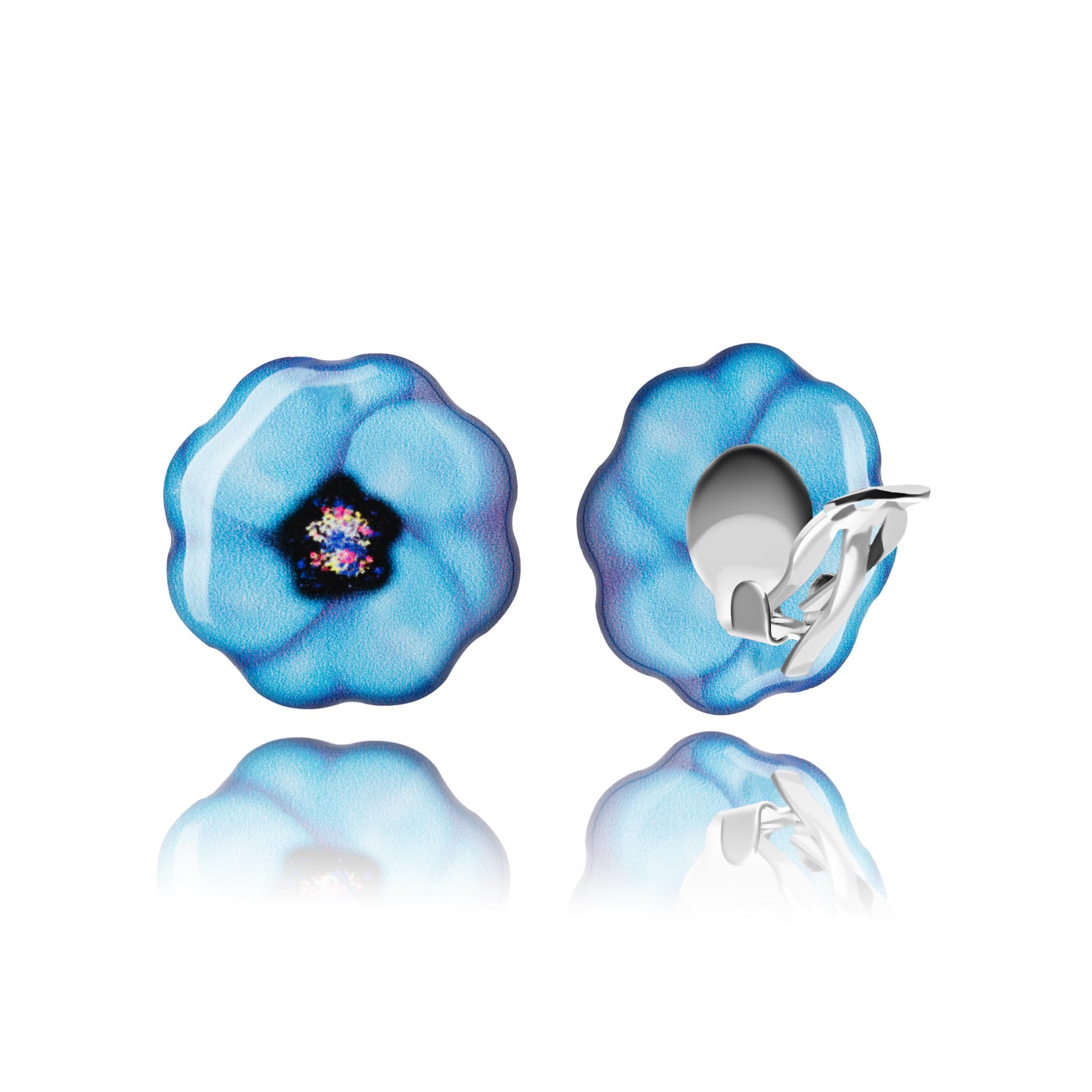 Retro Grosse Ronde Boucle d'Oreilles à Clip - Non Percées Bijoux pour Femme
