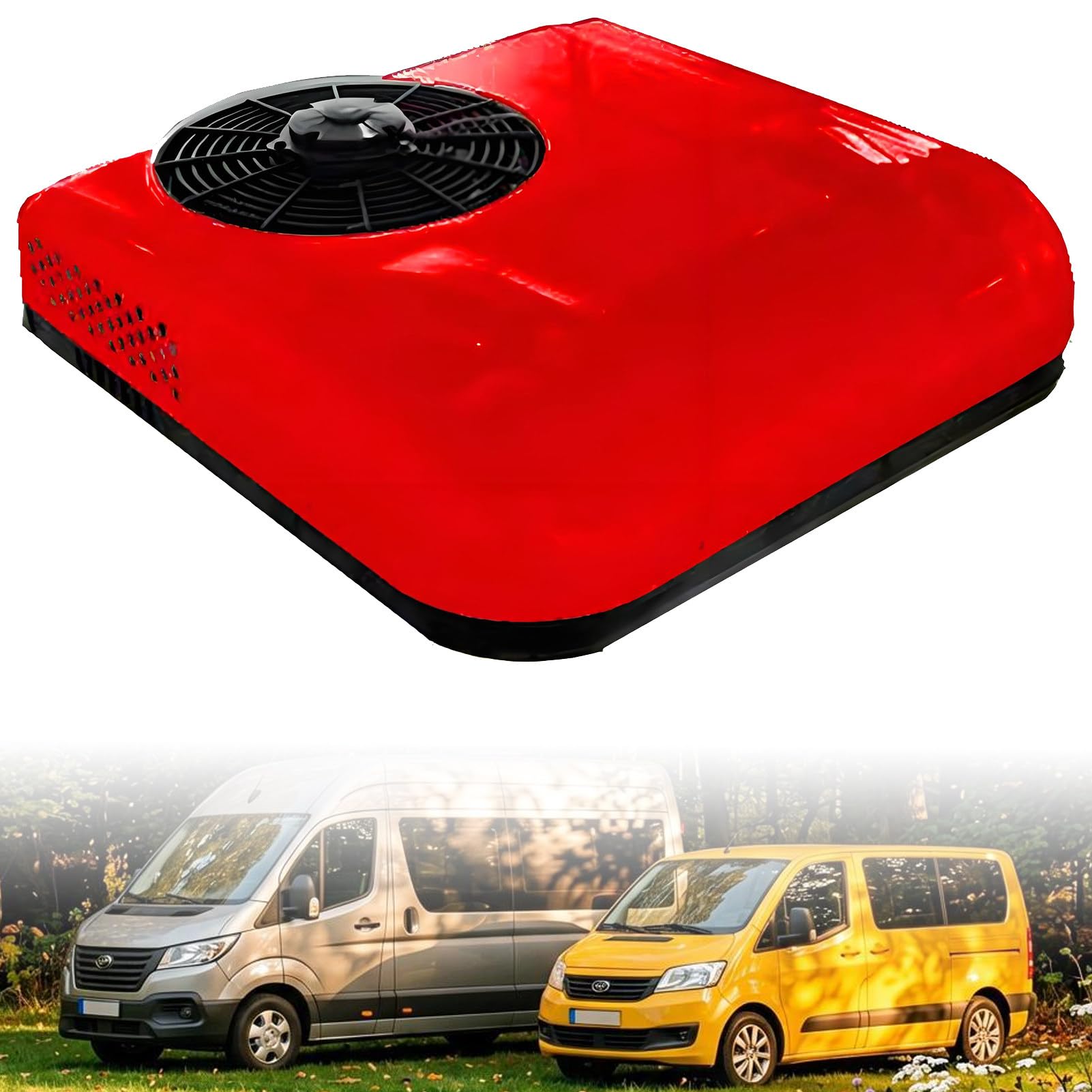 SHENGSHIYU Truck Parking Air Conditioning for Motorhome, Roof Top Air Conditioner 24V-Red