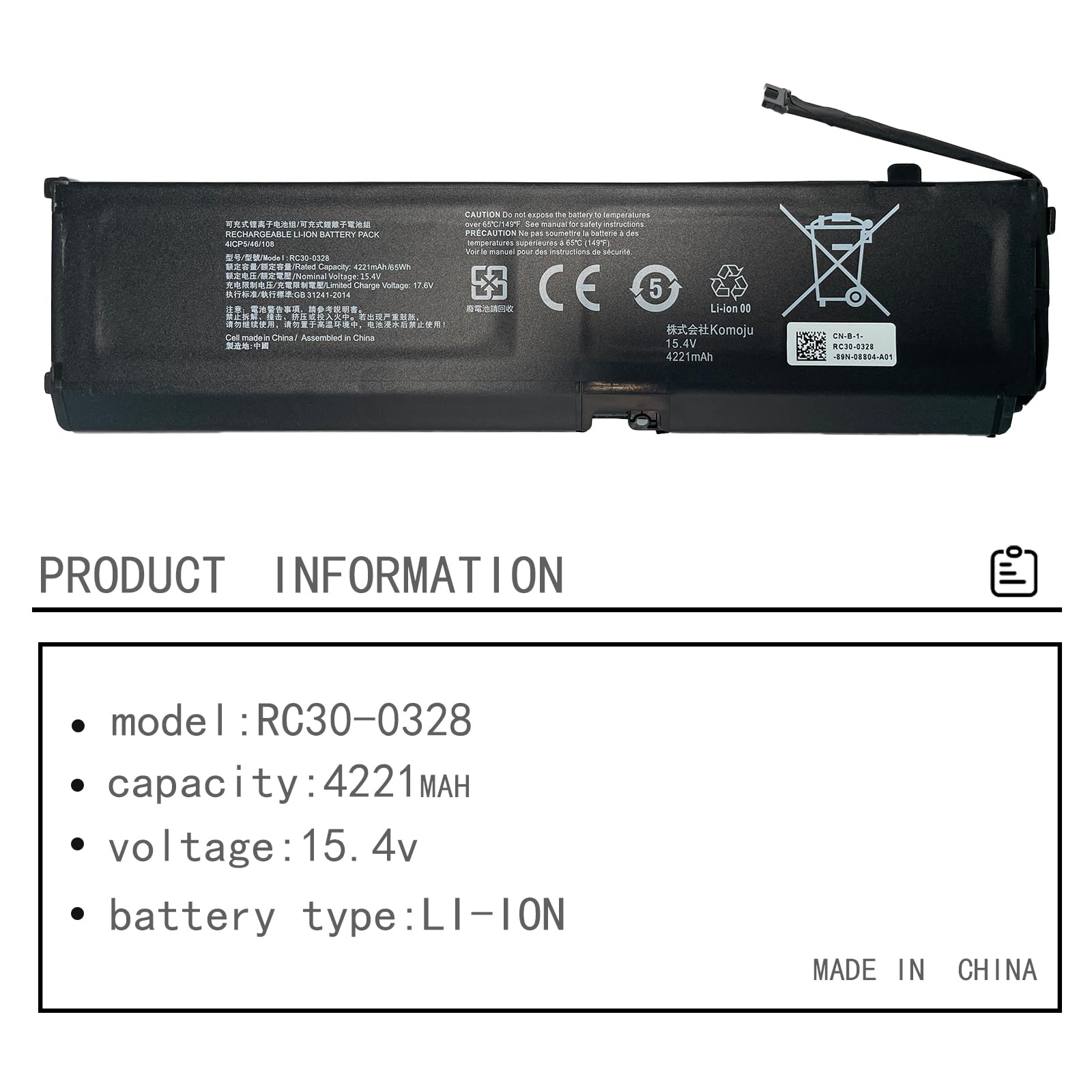 Amazon.com: RC30-0328 Laptop Battery Replacement for Razer Blade
