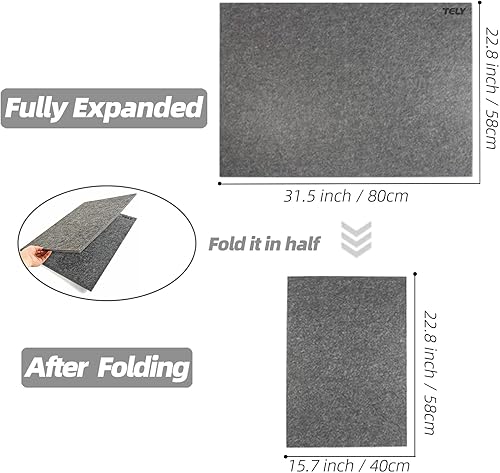 Miniatura 3 de TELY Tapete de fieltro plegable para hasta 1000 piezas de rompecabezas, plegable para un fácil almacenamiento, almohadilla de rompecabezas portátil