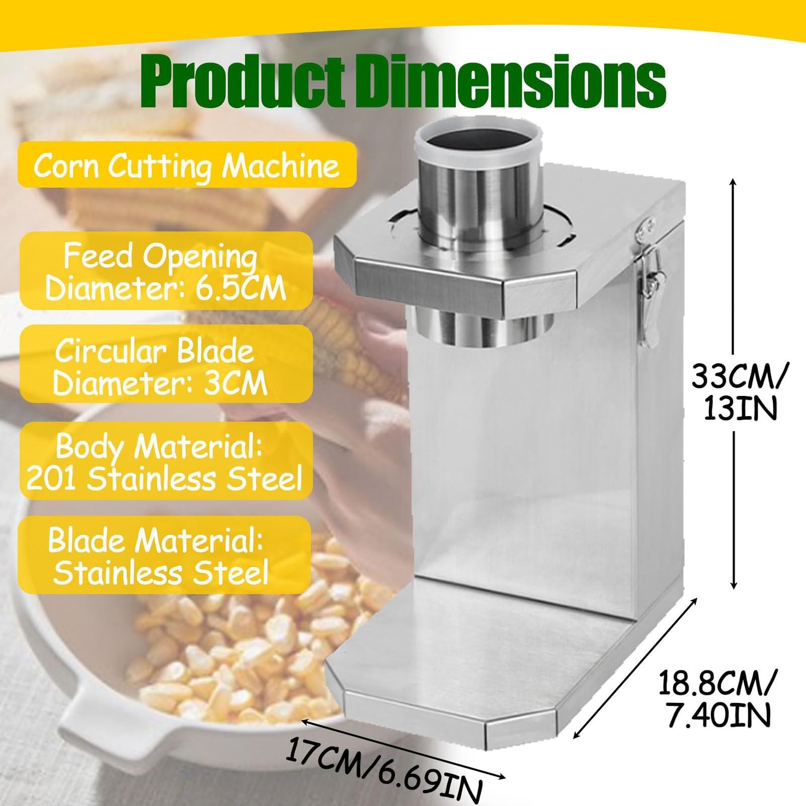 Sgranatrice elettrica per mais da 40 W, macchina sgranatrice per mais professionale, ideale per la cucina casalinga e la preparazione di alimenti a livello professionale.